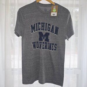NWT Men's Rivalry Threads Michigan Wolverines Athletic Fit T-Shirt- Small- Grey